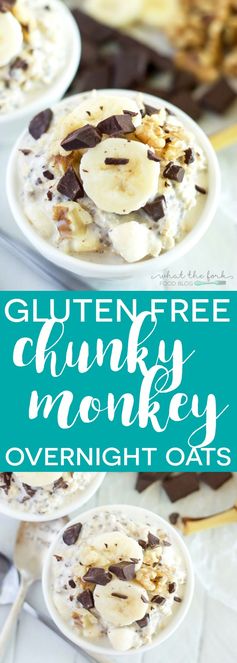 Gluten Free Chunky Monkey Overnight Oats