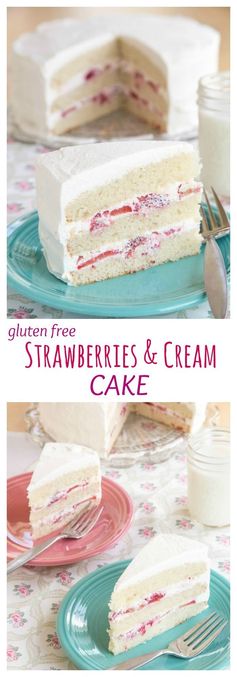 Gluten Free Strawberries and Cream Cake