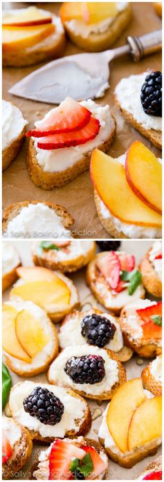 Goat Cheese, Honey, & Fruit Crostini