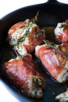 Goat Cheese Stuffed Rosemary Chicken Wrapped in Prosciutto