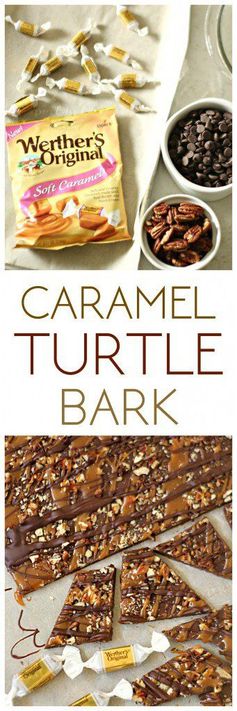 Gooey Caramel Turtle Bark