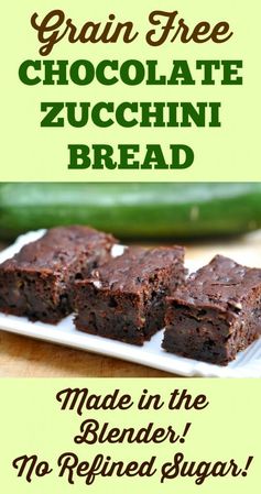 Grain Free Chocolate Zucchini Bread (Paleo, Gluten Free