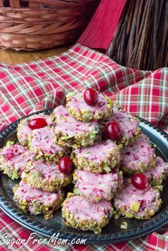 Grain Free Low Carb Cranberry Pistachio Cookies