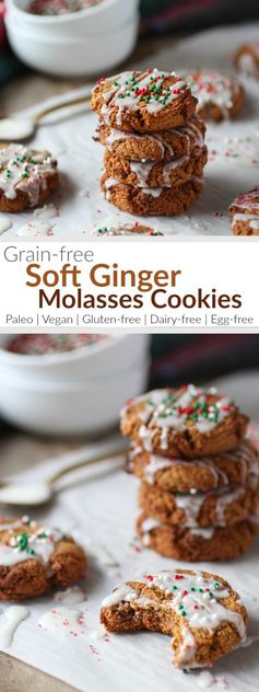 Grain-free Soft Ginger Molasses Cookies