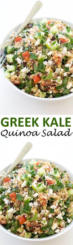 Greek Kale Quinoa Salad