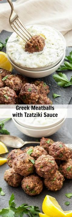 Greek Meatballs with Tzatziki Sauce