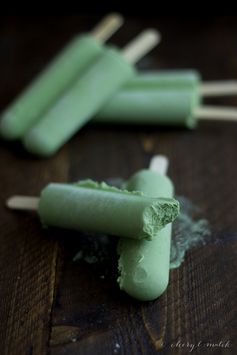 Green Tea Coconut Popsicles