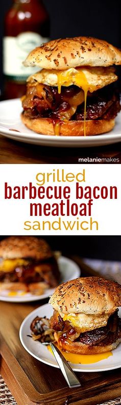 Grilled Barbecue Bacon Meatloaf Sandwich