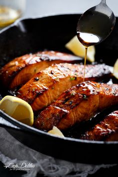 Grilled Browned Butter Honey Garlic Salmon