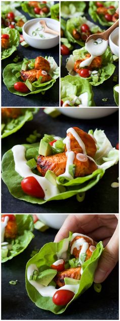 Grilled Buffalo Chicken Lettuce Wraps