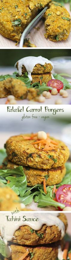 Grilled 'Carrot Falafel Burger' recipe (glutenfree, vegan