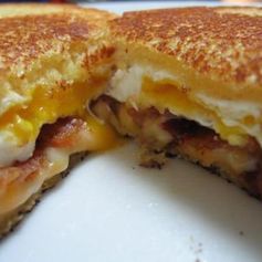 Grilled Cheese Sandwich with Bacon and Fried Egg