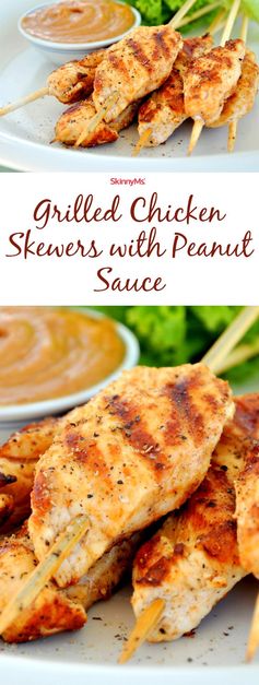 Grilled Chicken Skewers with Peanut Sauce