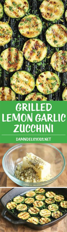 Grilled Lemon Garlic Zucchini