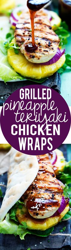 Grilled Pineapple Teriyaki Chicken Wraps