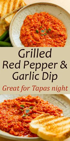 Grilled Red Pepper and Garlic Dip