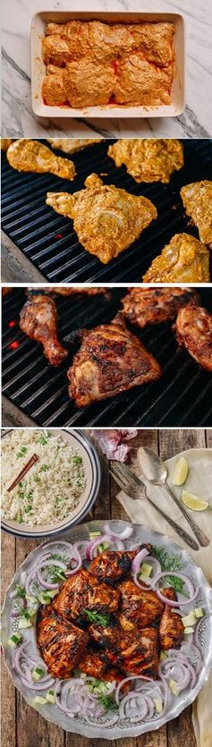 Grilled Tandoori Chicken with Indian-Style Rice