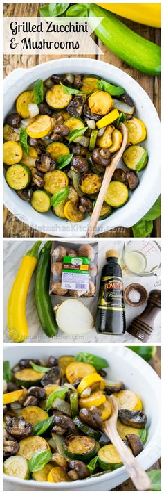 Grilled Zucchini and Mushrooms