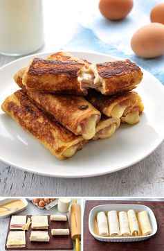 Ham & Cheese French Toastie Roll Ups