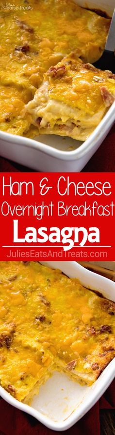 Ham & Cheese Overnight Breakfast Lasagna