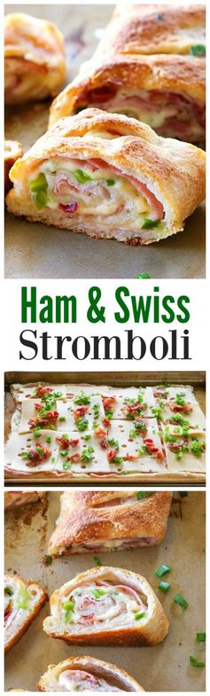 Ham and Swiss Stromboli