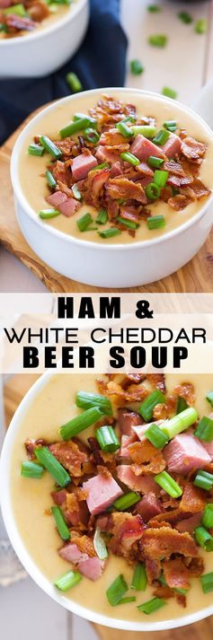 Ham And White Cheddar Beer Cheese Soup