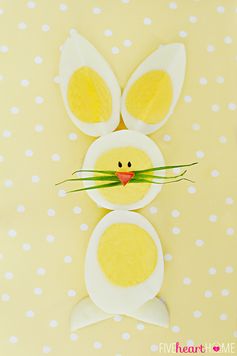 Hard-Boiled Egg Chicks & Bunnies ~ A Fun Way to Use Up Those Easter Eggs