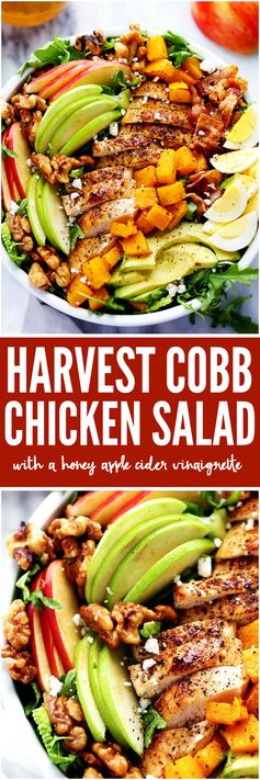 Harvest Cobb Salad with a Honey Apple Cider Vinaigrette