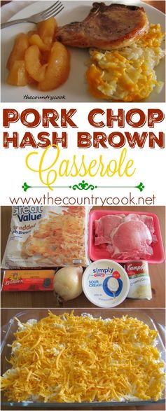 Hashbrown~Pork Chop Casserole