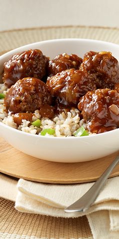 Hawaiian Meatballs and Rice