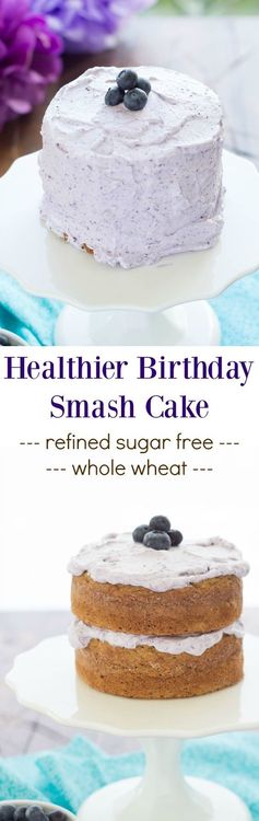 Healthier Smash Cake Recipe (Hannah's Purple Polka Dot 1st Birthday Party