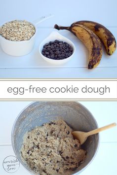 Healthiest 3 ingredient cookie you'll ever make (+ egg-free cookie dough