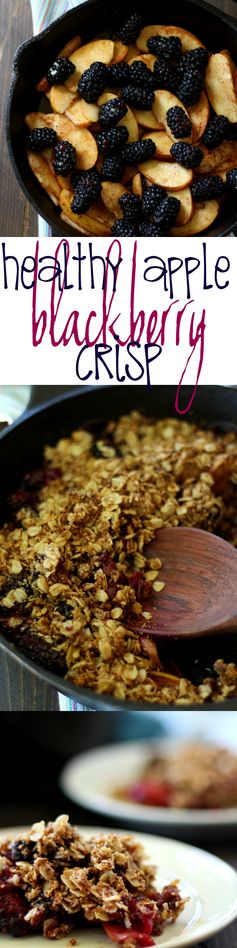 Healthy Apple Blackberry Crisp (gluten free & vegan