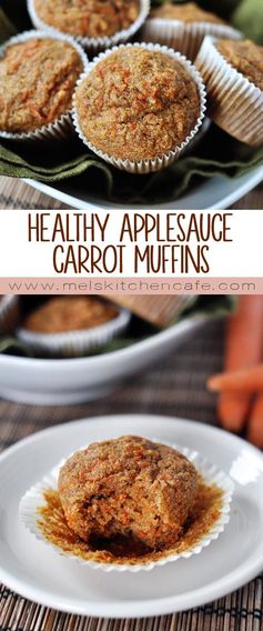 Healthy Applesauce Carrot Muffins (a.k.a. Carrot Cake Muffins