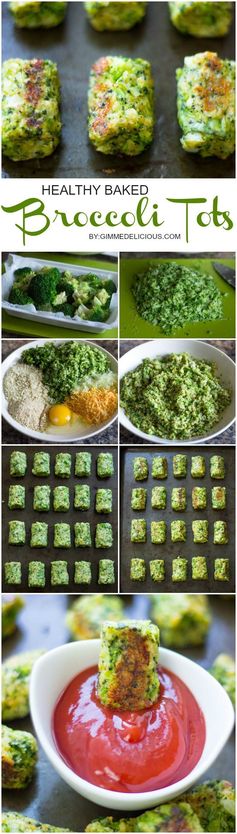 Healthy Baked Broccoli Tots