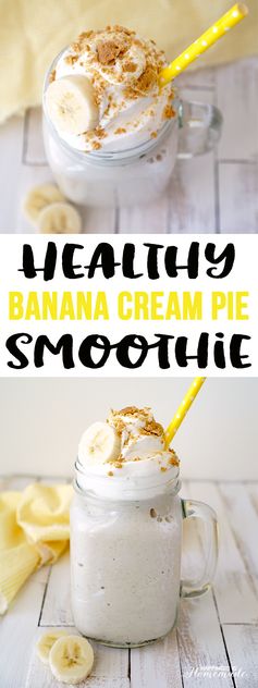 Healthy Banana Cream Pie Protein Smoothie