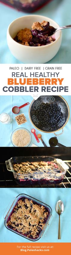 Healthy Blueberry Cobbler Recipe by Diana Keuilian