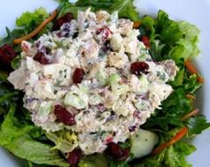 Healthy Chicken Salad with Apples & Cranberries