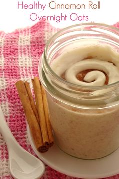 Healthy Cinnamon Roll Overnight Oats