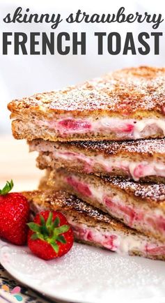 Healthy Cream Cheese Strawberry Stuffed French Toast