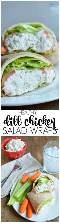 Healthy Dill Chicken Salad Wraps