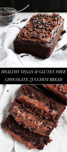 Healthy Double Chocolate Zucchini Bread (Nut Free + Vegan + Gluten Free!