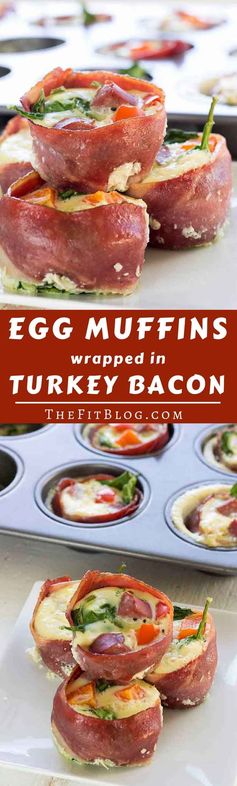 Healthy Egg Muffins With Lean Turkey Bacon