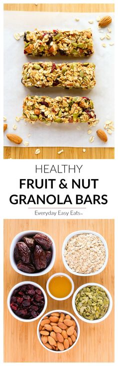 Healthy Fruit & Nut Granola Bars