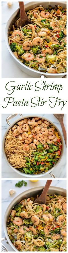 Healthy Garlic Shrimp Pasta