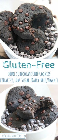 Healthy Gluten-Free Double Chocolate Chip Cookies