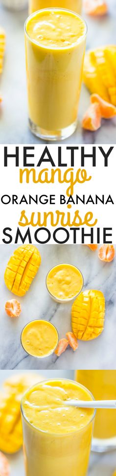 Healthy Mango Orange Banana Sunrise Smoothie