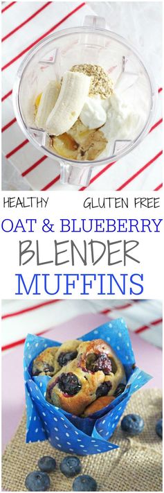 Healthy Oat & Blueberry Blender Muffins