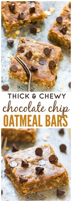 Healthy Oatmeal Chocolate Chip Bars