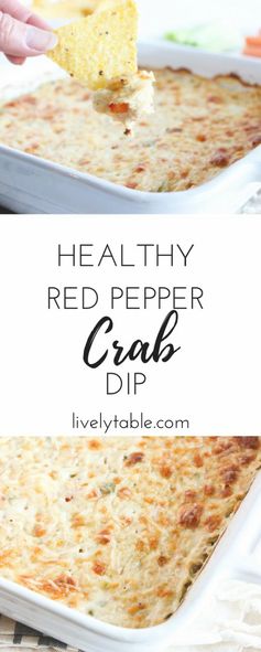 Healthy Red Pepper Crab Dip